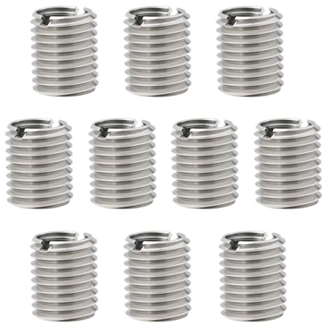 eMagTech 10 Stück M10x1,25 Stecker auf M8x1,25 Buchse Konvertierungsreduziermutter Edelstahl für Automobillampen Industriemaschinen