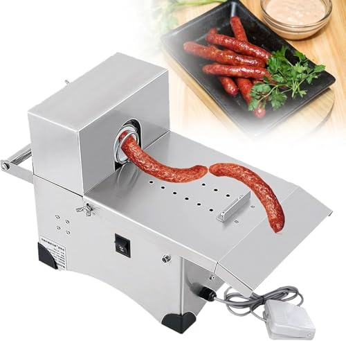 LBJDJYB 110V/220V Legatrice Automatica Elettrica per Salsicce E Macchina, Legatrice Automatica per Salumi Elettrica, Diametro Massimo 45mm, Insaccatrice per Salsicce, Piede di Controllo