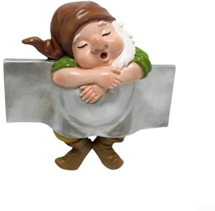 Garden Gnome Figures, 1 Pack Resin Garden Decoration Ornament for Outdoor Use Weatherproof Durability for Small to Medium-Sized Planters and Garden Areas Garden Lovers