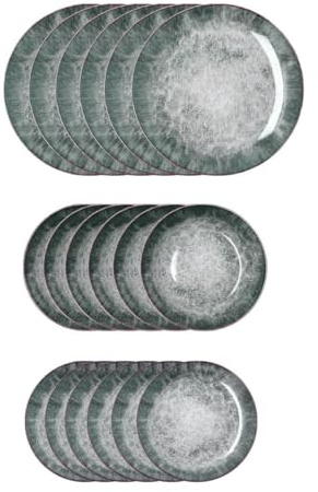 Bidasoa Vajilla de porcelana Stela 18 piezas para 6 personas