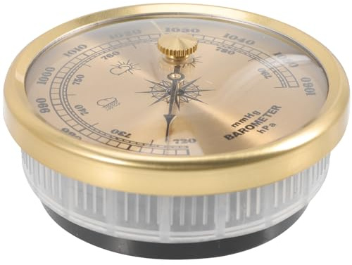 IDEANATEGRATE Professional Barometer Aneroid Barometer for Home Use Adjustable Metal and Plastic Dial Type Predict The Weather Suitable for Terraces