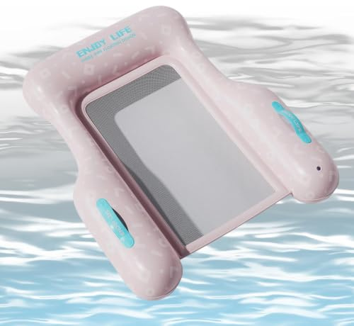 Poolstol flytande – nätbas vikbar soffstol, uppblåsbar vatten lounge | Tresidigt stöd anti-spets pool flytande solstol för ungdomar barn vuxna kvinnor simning solning vattenspel flod fest sommar