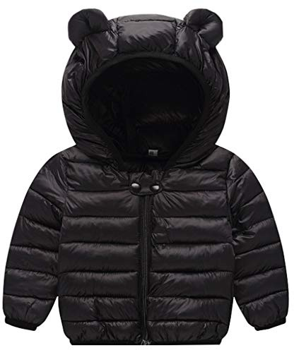 Baby vinter dunjacka kappa med huva för barn långärmad lätt jacka 6 månader 4 år