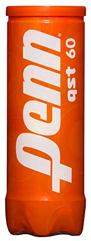 Penn QST 60 Tennis Balls - Youth Felt Orange Dot Tennis Balls for Beginners - 1 Can, 3 Balls