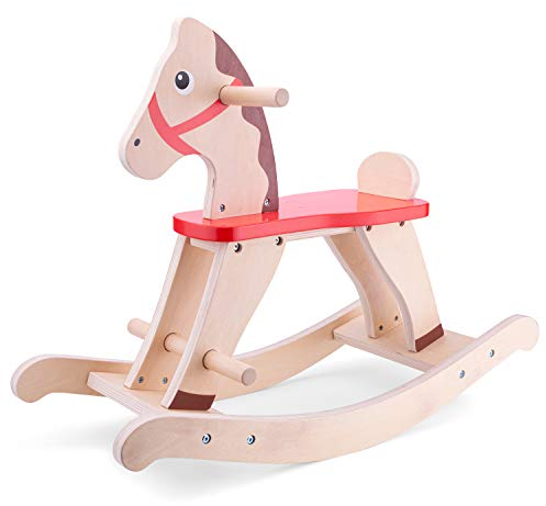 New Classic Toys 11145 Schaukelpferd aus Holz