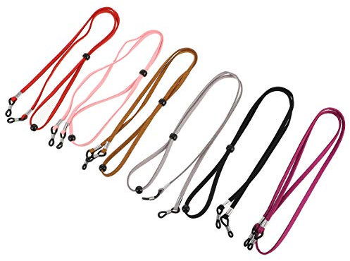 Healifty 6 Stück Brillenband Brillenhalter Brillenschnurhalter Wiederverwendbare Brillenschnüre Rutschfeste Brillenketten für Frauen Männer Radfahren im Freien Sport