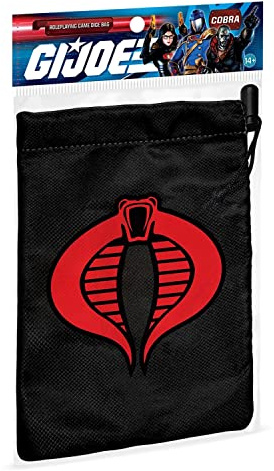 Renegade Game Studios G.I. Joe Cobra Dice Bag: Drawstring Closure RPG Dice Storage with Protective Lining