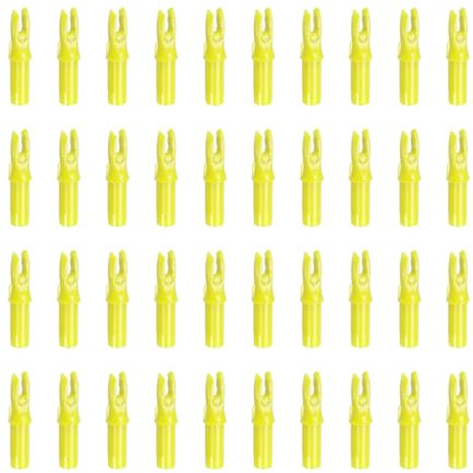 PATIKIL Tir Arc Flèche Encoches 6.2mm 0.244, 40 Paquet Insére Flèche Encoche Remplacement pour Tournage, Jaune