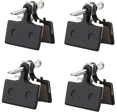 Sanrolax Brake Pads Bicycle Disc Brake Set of 4 Resin MTB Road Bike Brake Pads Ebike Half Metal Brakes Bicycle for Shimano M315 B01s etc