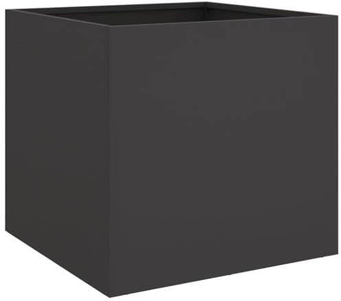 vidaXL Odlingslådor 2 st svart 42x40x39 cm stål