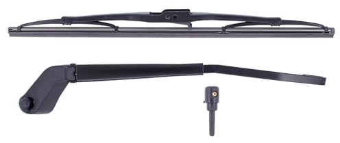 Scheibenwischerarm Wischerblatt Spritzdüse Heckwischerarm Wischerdüse Heckscheibe Wischerarm Scheibenwischer Waschdüse Hecklappen Scheiben Wischer Arm mit Kappe Abdeckkappe hinten für Golf 3 1991-1999