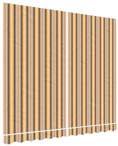 vidaXL Tessuto di Ricambio per Tenda Strisce Multicolore 3x2,5 m, Tessuto per Tenda da Sole, Parasole per Esterni, Parte Superiore per Tenda da Sole