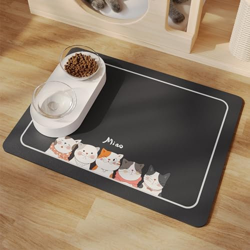 Napfunterlage Hund Katzen Futternapf Unterlage Rutschfeste Hundenapf Unterlage Katzennapf Fressnapf Futtermatte Katzenmatte Futter Matte Katzenfutter Katzenstreu-Matte Pet Mat (50x70 cm,Farbe 3)