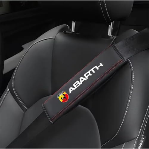2X Gurtschutz Polsterung für FIAT Abarth 595 Abarth 124 Auto Gurtpolster, Auto Gurt Protektor Sicherheitsgurt Schutz für Erwachsene und Kinder