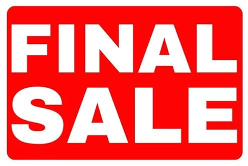 Final Sale Full Color Business Retail Counter Informational Sign |Plastic |Single-sided |12w x 8h
