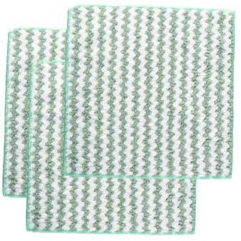 WildOath Confezione da 3 panni in microfibra, antiaderenti, assorbenti, facili da pulire, strofinacci in fibra di bambù, materiale in pile corallo (verde)