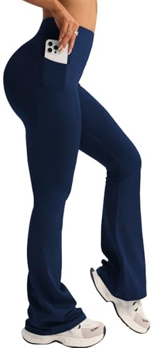 XDSP Yogabyxor för kvinnor, hög midja, magkontroll, elastiska yogabyxor, för pilates, träning, fitness, arbete, ledigt