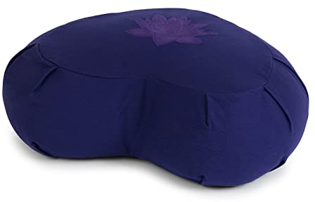 Yoga Studio Meditation Cushion Crescent Zafu Buckwheat by Yoga Studio - Lotus Leaf - Purple