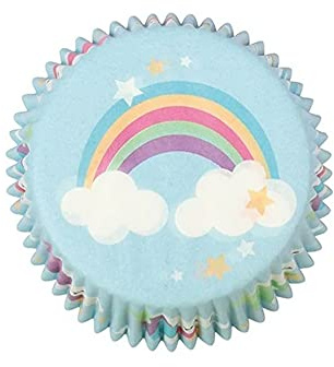 Unicorn & Rainbow FOIL Lined Cake Cases - 24 Pack