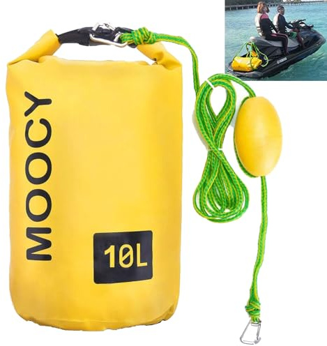 PWC Sand Bag Anchor & Dry Bag,2 in 1 Jet Ski Anchor Kit for Float with Adjustable Buoy,Pool Float Anchor for Jetski, Kayak, Seadoo, Paddle Board, Waverunner, Watercraft, and Swim Mat