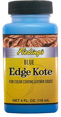 Fiebing's Edge Kote 120 ml, Blau – zum Färben von Lederkanten an Geldbörsen, Taschen, Schuhen, Holstern, Geldbörsen usw