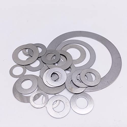 Dicke 0,3 mm Flache Unterlegscheibe Ultradünne Dichtung Dünne Unterlegscheiben Edelstahl 304 M18 M20 M22 M28 M30 M40 M50 M60-M50,50Stk,52mm