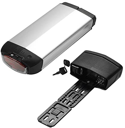 SHIMOST E-Bike Batterie 36V 13Ah Li-ion Akku Gepäckträgerbatterie mit Ladegerät, Passend für 26/27,5/28 V-Brake 250W-800W Elektrofahrrad NCM, Hamburg, Munich(36V 13Ah Batterie ohne Gepäckträger)