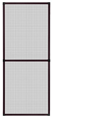 APANA Fliegengitter Fenster 130x240 cm braun - Alurahmen & robustes Fiberglasgewebe – Insektenschutz ohne Bohren mit Bürstendichtung – montagefertig – Fliegennetz