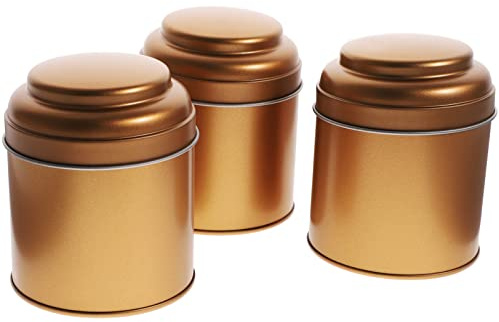 Healvian 3 Pièces Boîtes À Thé Bidon en Fer Blanc Boîte De Thé en Vrac Petites Boîtes De Cuisine Pots De Feuilles De Thé Conteneurs De Stockage De Bonbons Support De Nourriture Hermétique