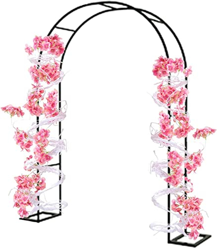 Rosenbogen Gartenbogen Metall Stahlrahmen Pavillongestell Torbogen Garten für Kletterpflanzen wetterfest Gartendekoration Rosenbogen Metall Torbogen, Kletterhilfe für Pflanzen,350x220x40CM