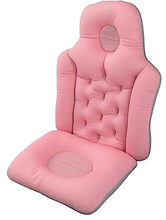 Naroote Bathtub Headrest Pillow, Bathroom Cushion of the Soft Ergonomic Quick -dryer Washable Thermal Station for Adult Bath (Pink)