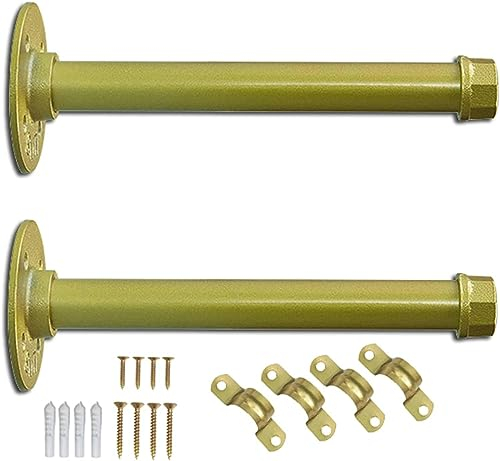 Rustikale Rohr-Regalhalterungen, robuste Vintage-Wandmontage, schwebende Regale, industrielles Regal mit Schrauben, für DIY De