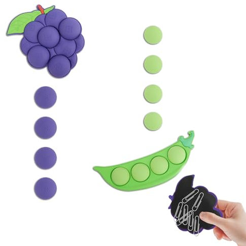 Wukong 3D Imanes de Resina de Frutas para la Nevera, Lindos Imanes de Arándanos + Vainas, Imanes Extraíbles para la Nevera, Imanes Divertidos Multiusos para el Hogar, la Oficina, la Escuela