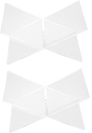 MILISTEN 2St Staffelei aus Acryl Buchhalter für Schreibtisch bücherregal bookend Tablet-Halter Ausstellungsregale Leseregal für Buchhandlungen Buch Leserahmen klein Rezept