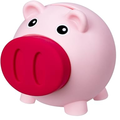 Acooruiteng Spardose Erwachsene Wiederverwendbarer Sparschwein Niedlich Sparbox Sparbüchse Trinkgeldkasse Money Box Piggy Bank für Geburtstag Einschulung und Besonderen Anlässen(Rosa)