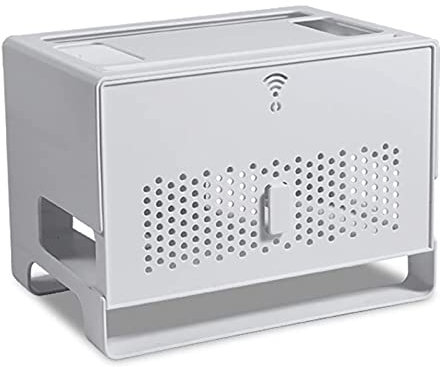 WLAN-Router-Box, WLAN-Router-Regal, Internet-Box, multifunktionale Router-Aufbewahrungsbox mit Deckel, schwebender WLAN-Router, Aufbewahrungsbox für den Heimgebrauch, Kabel-Organizer-Aufbewahrung
