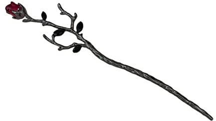 Black Hair Chopsticks Rose Metal Hairpin Flower Hair Sticks For Hair Accessory For Women Girl Fashion Jewelry Chinese Hair Sticks