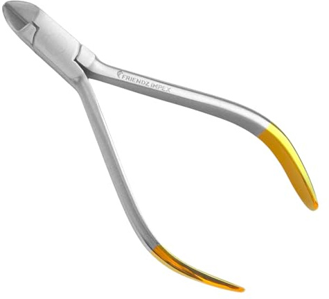 Tungsten Carbide Orthodontic Hard Wire Cutter, Ligature Plier, Stainless Steel with Gold-Plated Handle, UK