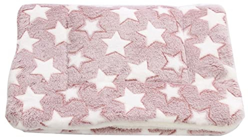 Cozy Calming - Couverture pour chat - Ultra douce - Avec impressions mignonnes - Couverture douillette pour chats - Tapis chauffant pour la plupart des animaux de compagnie - Rose - 34 cm x 27 cm