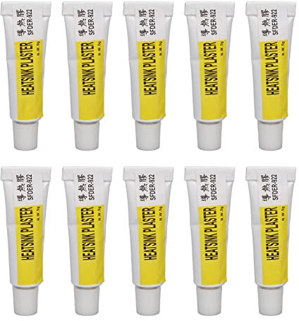 Colla termoconduttiva da 10 pezzi, pasta termica, colla per grasso siliconico con forte adesione da 1,5 MPA per scheda grafica LED 5 g