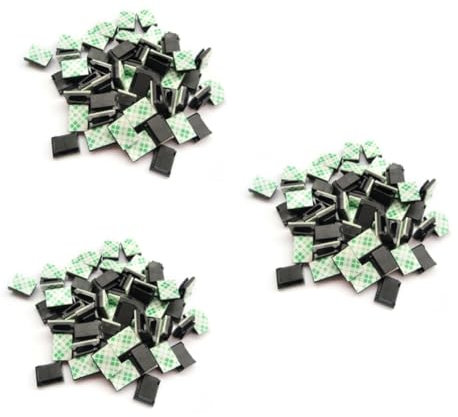 HOMSFOU 600piezas Organizador De Cables Adhesivo Negro Clips Fijos Para Sujetar Cables Base De Montaje Práctica y Duradera Para Oficina y Hogar