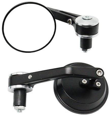 DZSYINGCHUSM Motorrad Rückspiegel Motorrad Lenker Rückspiegel Für Vespa Für Sprint Für Primavera Für GTV GTS LT S LX Für LXV 50 125 250 Lenkerendenspiegel Motorrad(Silber)