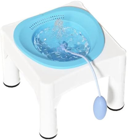 Sitzbad mit Hocker,Hüftbadewanne mit Spülung,Tragbares Sitzbadewanne für Hämorrhoidenbehandlung, Wochenbettpflege, Schwangere und ältere Menschen