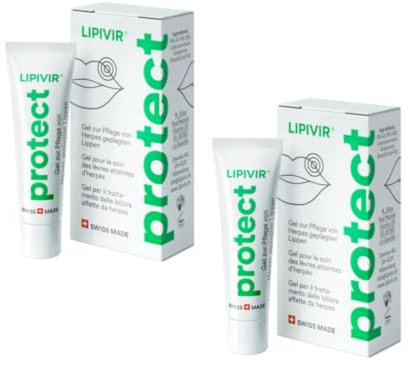 Lipivir PROTECT Cold Sore Prevention Gel – Cold Sore Cream for Lips with Manuka Oil – Transparent, Non-Greasy, Vegan & Cruelty-Free Formula2 Pack (2.5g x2)