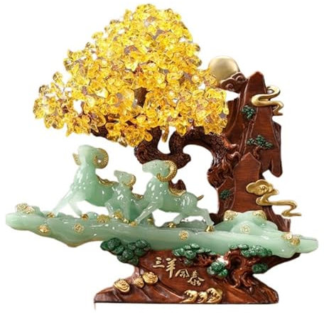 Schreibtisch deko Handgefertigte Edelsteinbaum-Kristalldekoration – Feng Shui-Geldbaum-Bonsai, spirituelles Geschenk – Kristallbaum des Lebens, künstlicher Baum als Dekoration for Zuhause, Wohnzimmer,
