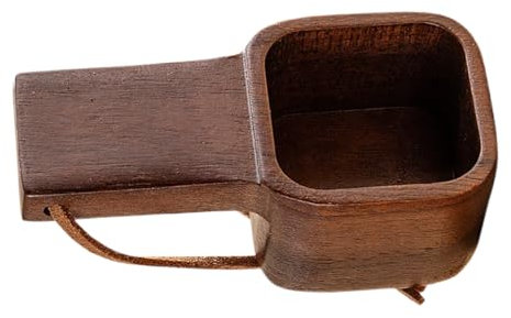 AUTSUPPL Wooden Coffee Measuring Spoon Short Handle Wood Scoop for Ground Coffee Beans Espresso Powder Baking Ingredients for Tea and Flour
