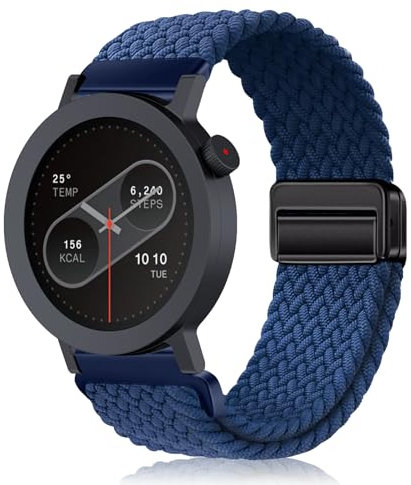 PaceBid Nylon Armband für CMF by Nothing Watch Pro 2, 22mm Damen Herren Geflochtenes Magnetisch Ersatzarmband, Elastisches Stoff Sport Ersatzarmband für CMF by Nothing Watch Pro 2 - Blau