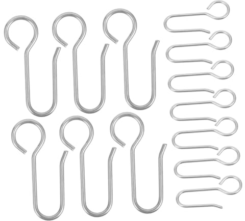 Hemobllo 120piezas Unidades Ganchos para Cortinas con Riel Acero Zincado Resistente Gancho para Colgar Cortinas con Drapeado Accesorios para Rieles Cocina Baño y Dormitorio