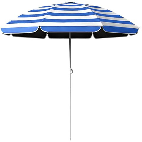 ZIHQRgE 180cm Parasol de Plage Portable, UFP 50+ Parapluie de Jardin Anti-UV, Ombre Solaire Extérieure Réglable