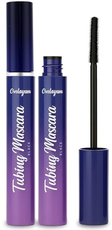 Tubing Mascara for Long Lash Extension Effect – Mascara Liquid Lash Extensions, Lengthening & Volumizing Formula, Waterproof, Black – 2 Packs